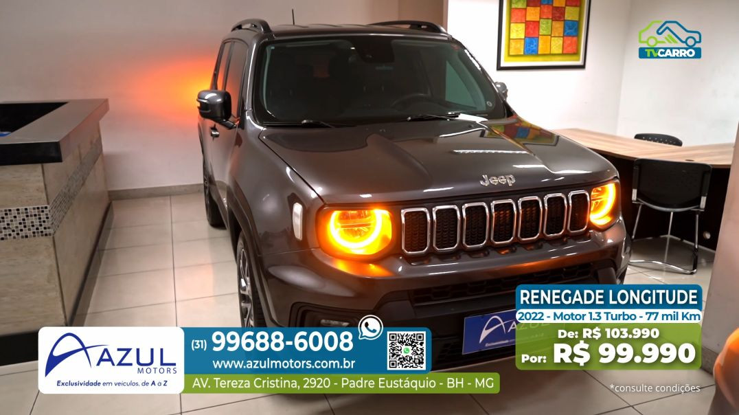 ⁣AZUL MOTORS - JEEP REGENADE LONGITUDE 2022