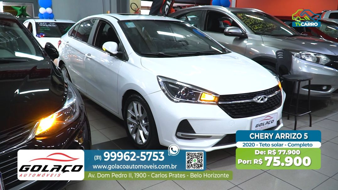 GOLAÇO AUTOMÓVEIS - CAOA CHERY ARRIZO 5 2020 COMPLETO