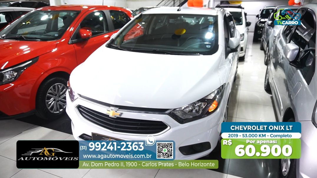 ⁣AG AUTOMÓVEIS - CHEVROLET ONIX LT 2019 COMPLETO