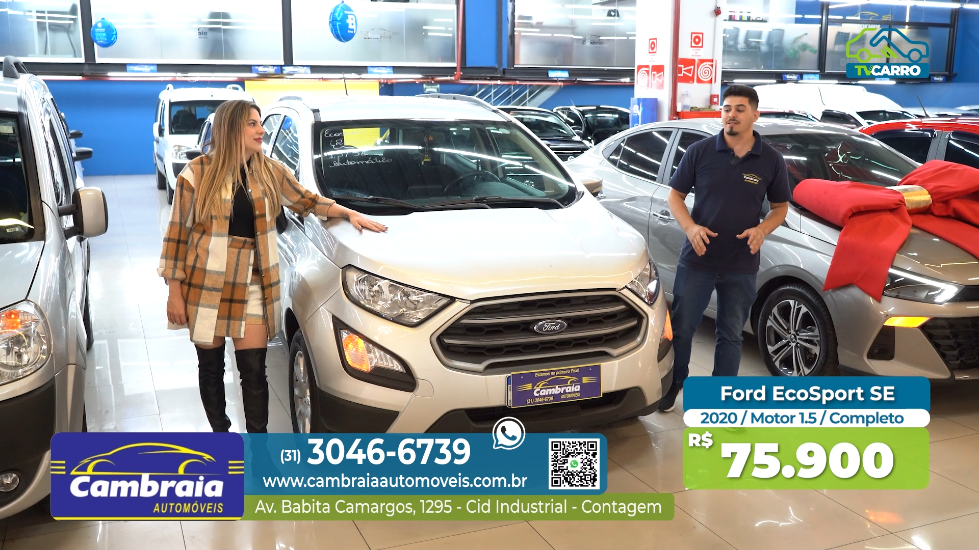 ⁣CAMBRAIA AUTOMOVEIS ECOSPORT SE 1.5 2020 COMPLETO