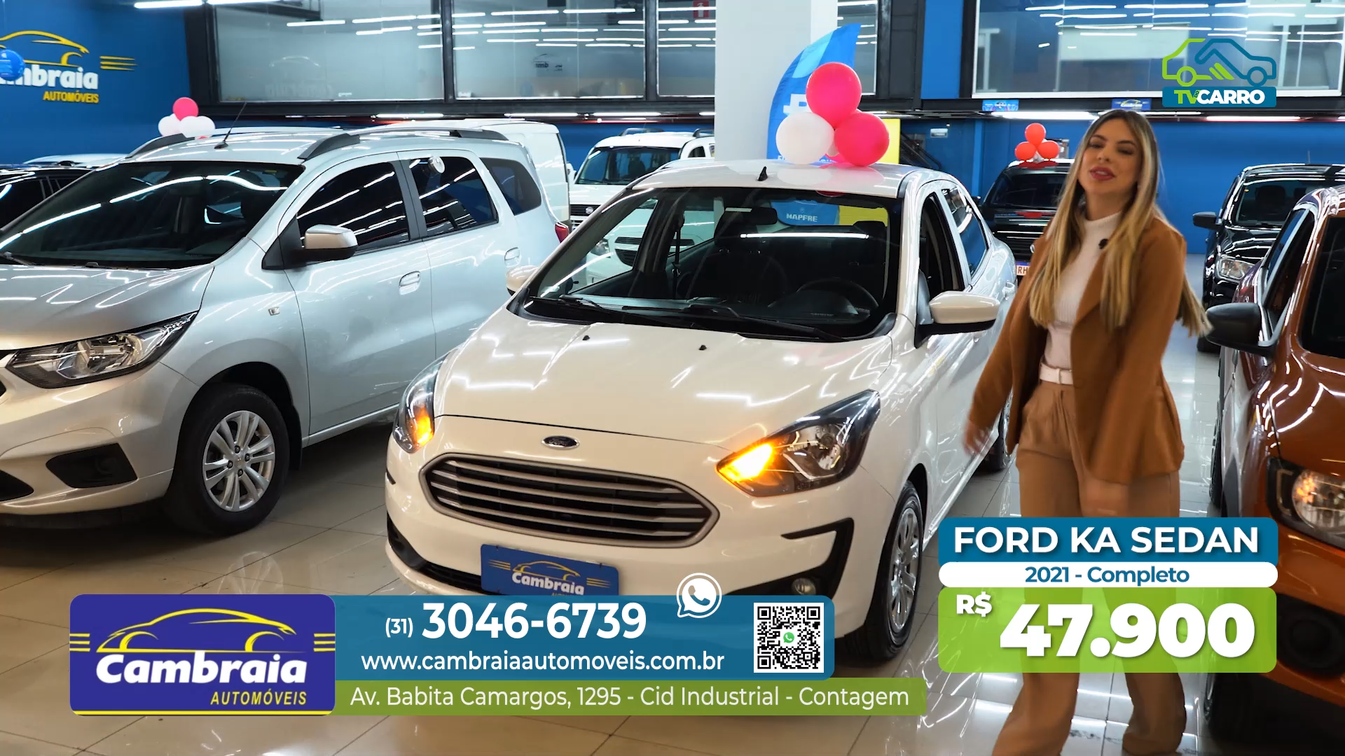 CAMBRAIA AUTOMÓVEIS FORD KA SEDAN 2021 COMPLETO