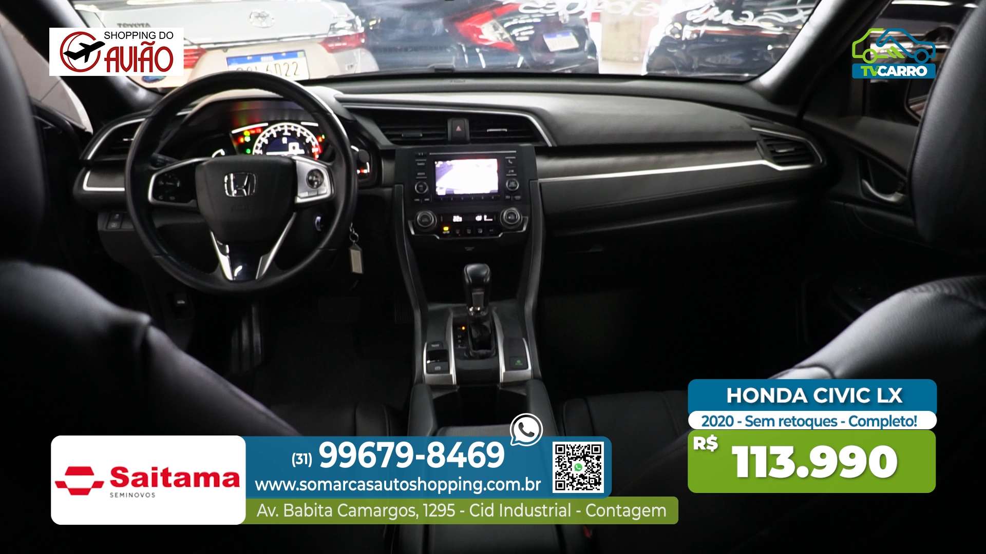 SAITAMA SEMINOVOS - HONDA CIVIC LX 2020 COMPLETO